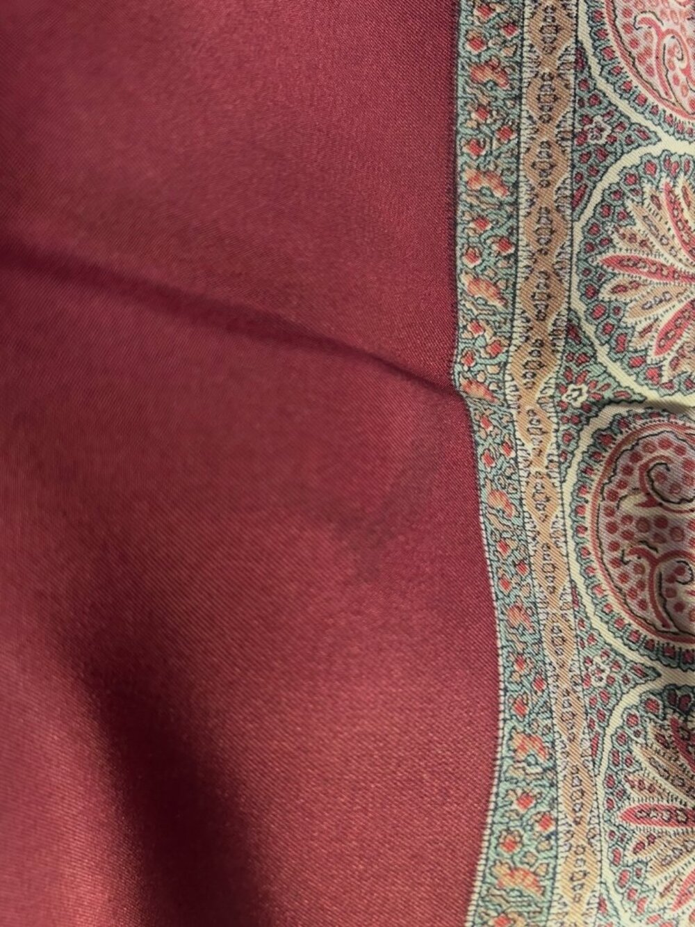 Beautiful Liberty of London Burgandy Silk Scarf Made in England - Picture 9 of 9